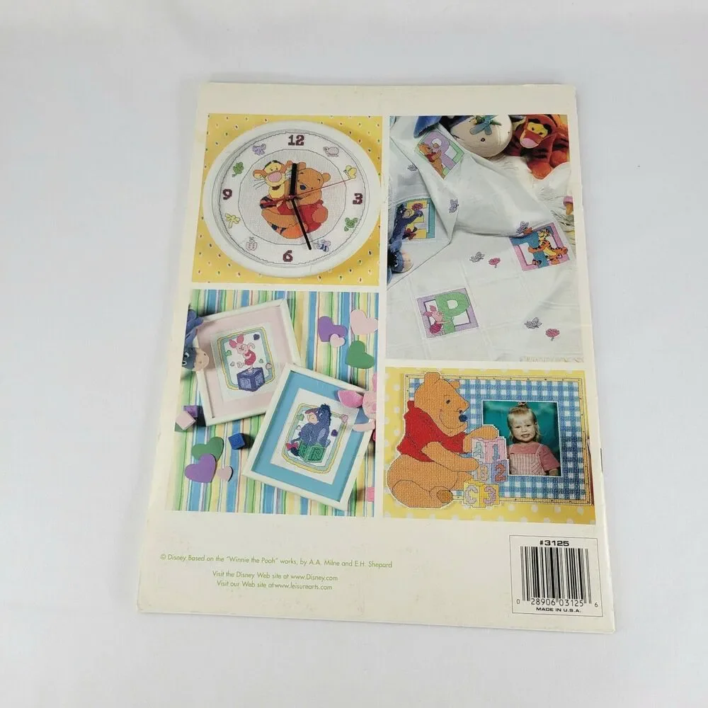 Vintage Disney Home Winnie The Pooh Baby Cross Stitch Pattern Book 3125 Y2K 90s
